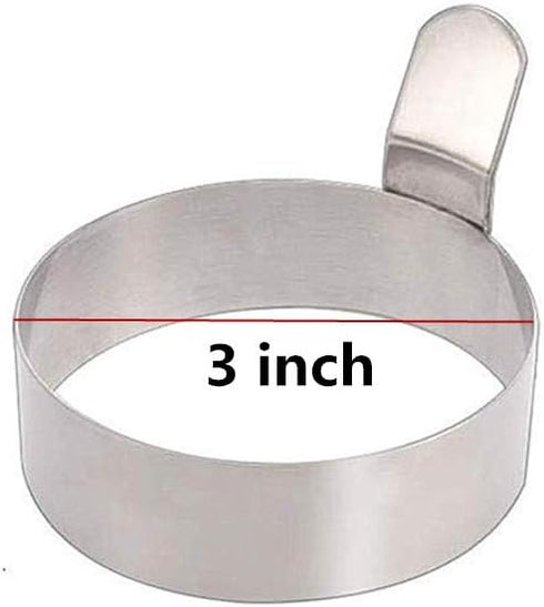 Colorsheng Ring,3 Inch (3 Pack) Egg Stainless Steel Omelet Mold Pancake Ring Metal Kitchen Cooking Tool
