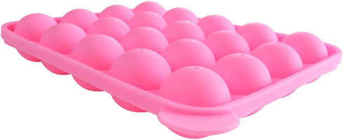 WARMBUY 20 Cavity Silicone Cake Pop Mold, Lollipop Baking Mold Tray with Sticks, Pink