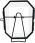 Isaac Jacobs 3.5x5 Vintage Style Octagon Brass & Glass Floating Picture Frame, Tabletop Display, Locket Closure