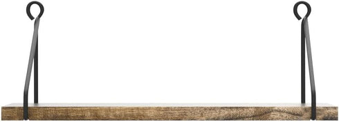 Set 2 Afuly Floating Wall Shelves Rustic Wall Mounted Hanging Shelf Farmhouse Wall Bookshelf for Bathroom Kitchen
