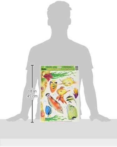 Eureka Classroom Decorations Window Clings, Fish Wall Decals, 14 Pc