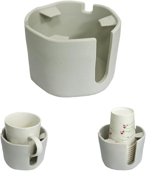 FINTHECH Desk Cup Holder, Suction Cup Holder for Smooth Surfaces, Bathroom Cup Holders, Nightstands, Bar Countertop,