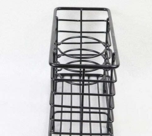 YCOCO Hair Dryer Holder, Wall Mount Metal Wire Organizer for Hair Care Styling Tools, Black