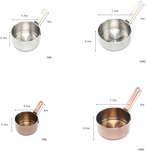 100ml 1 Pc Handle Sauce Pan, Mini Corrosion-Resistant 304 Stainless Steel Sauce Pot