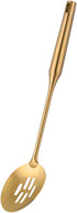 Slotted Spoon, Gold, 14.69 inch Long Handle Cooking Utensil Kitchen Tool by BUY THINGS!