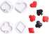 4Pcs/Set Poker Playing Bridge Plastic Cookie Cutter for Playing Card Fondant (Spade, Club, Diamond, Heart)