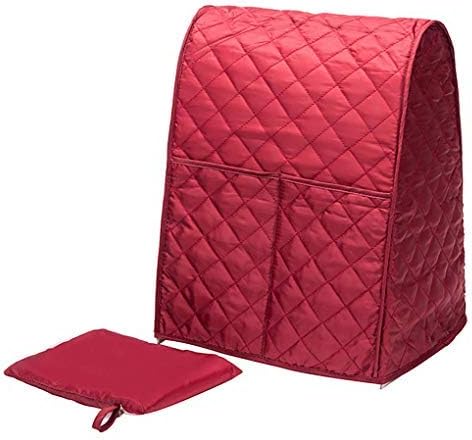 Stand Mixer Cover for KitchenAid Hamilton Mixers, Dust Cover with Organizer Bag for 5-8 Quart Models, Red