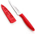 Kitchen Paring Knives Knife Sets - Set of 4 with Safety Sheath Cover, Red, Yellow, Blue & Green