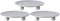 Scwhousi Silver Iron Plate Candle Holder Set, Decorative Iron Pillar Candle Holders for Wax Candles