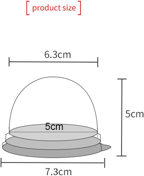 EchoDone 50 Set Clear Plastic Mini Cupcake Boxes, Muffin Pod Dome Single Container Box (Gold)