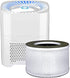 Nispira True HEPA Air Filter Replacement, Compatible with hOmeLabs 3-in-1 Compact Ionic Air Purifier, 3 Packs
