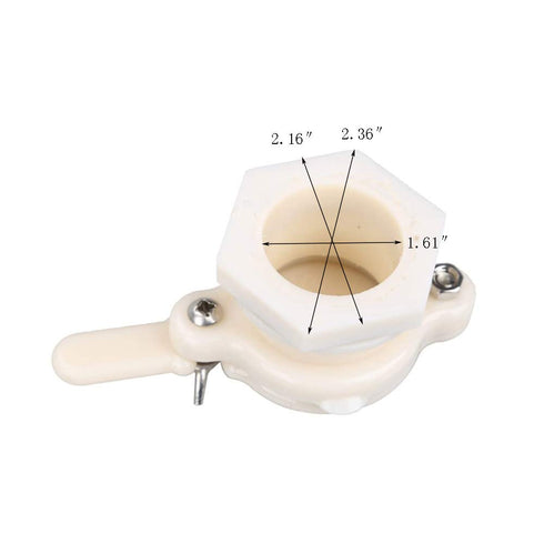 Yahpetes 2 2.36 Pcs Honey Gate Valve ABS Plastic Extractor Tap Honey Extractor Equipment Honey Tap for Beekeeper (White
