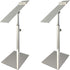 VIDAYA Countertop Set 2 Silver Display Stand, Stainless Steel Shoe Risers Adjustable Retail Supplies, Rack