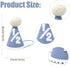 E0EHOHC 1/2 1/2 Half Birthday Decorations for Baby Boy Blue Handmade High Chair Banner with Cone Hat for Half Way