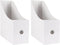 White Magazine Holder (2 Pack), Magazine File Storage Box for Home, Office, Desk, 10.6'' H x 10.2'' L x 3.5'' W