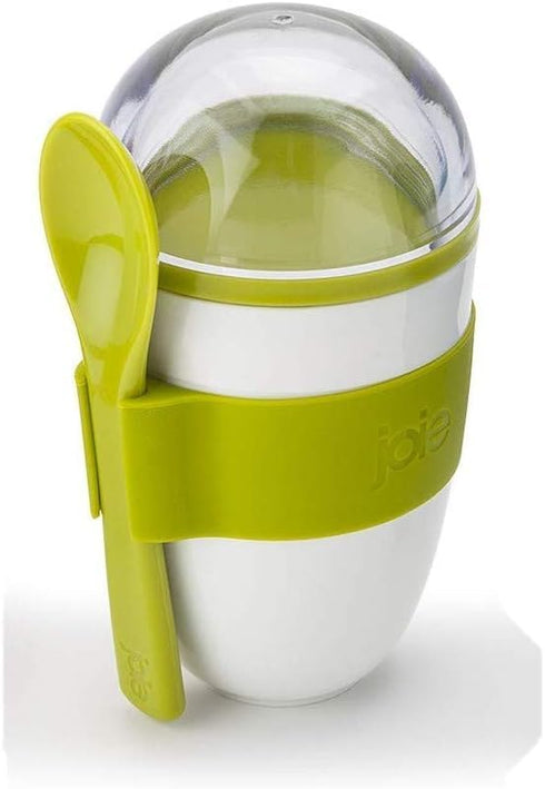Backpacks, Joie Yogurt On The Go Portable Cup with Snap-On Spoon, Reusable Container with Separate Compartment