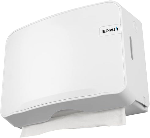 3200-EZ EZbrnd Wall Mount MULTIFOLD Paper Towel Dispenser for Kitchen/Bathroom/Office/RV/Airbnb, White