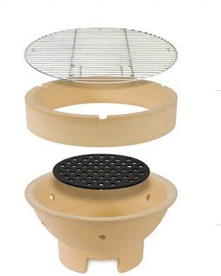 Accessories-6.5in Round cast Iron Bottom fire Grate for Big Green Egg, BBQ high Heat Charcoal Plate fit for S/Mini