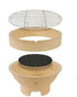 Accessories-6.5in Round cast Iron Bottom fire Grate for Big Green Egg, BBQ high Heat Charcoal Plate fit for S/Mini