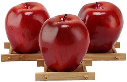 Yangshine Artificial Lifelike Simulation Apples Decorative Red Fruit for Home House Kitchen Thanksgiving