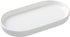 White Round Soap Dispenser Tray, 8'' Ceramic Vanity Tray for Bathroom, Jewelry Ring Dish, Kitchen Sink Organizer