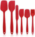 6 Pieces Silicone Spatula Set - Heat Resistant Kitchen Utensils, Food Grade Rubber for Nonstick Cookware (Red)