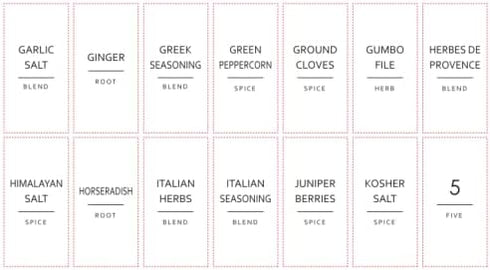Talented Kitchen 140 Pack of Minimalist Spice Jar Labels, Preprinted Water Resistant Stickers (Gold Text)