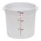 Camtainer Cambro RFS6148 White Poly Round Storage Container, 6 Qt, Red