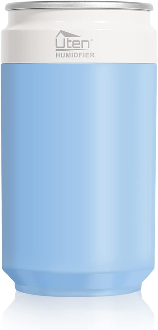 Humidifier for Bedroom, USB and Battery Powered Portable Humidifiers for Home, 2 Mist Modes, Night Light, Auto-Off