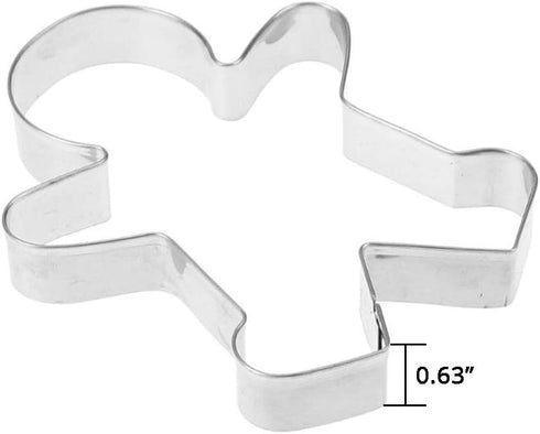 3 Piece Gingerbread Man Cookie Cutter Set - Christmas Shape Cookie Cutters Molds, 2.2 Inch, 3 Inch, 4.5 Inch