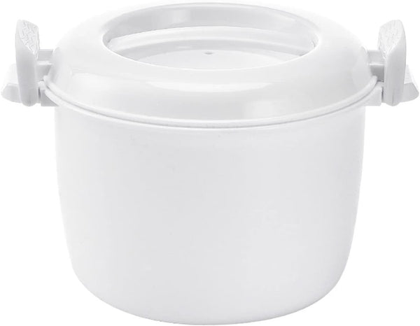 DOITOOL Microwave Rice Cooker Mini Steamer, Vegetable Steamer Pot with Lid for Rice, 18X18X15CM