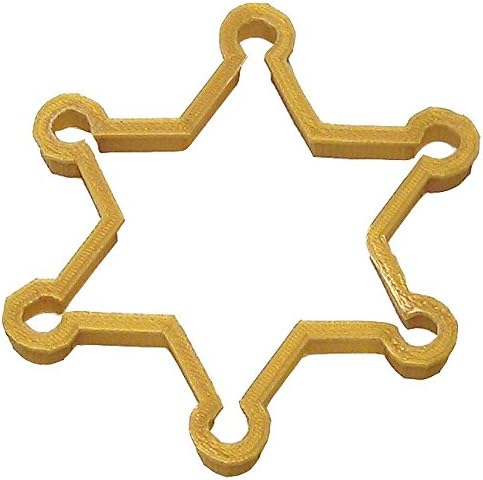 CookieCutterCom Sheriff Badge Cookie Cutter 4 Inch - Hand Made in the USA