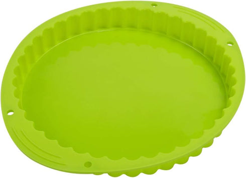 Webake Tart Pan, Silicone Pie/Flan Pan, 9.5 Inch Non-Stick Pizza Pie Mold