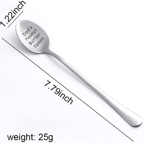 Dad Gifts for Birthday, Christmas from Daughter, Son, Creative Peanut Butter Spoon for Father's Day