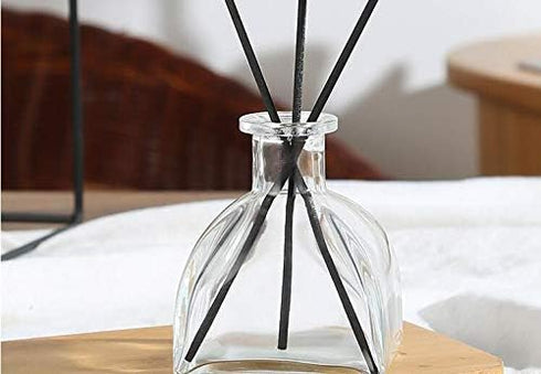 SYBL 50ml/1.69 Oz Sets Fl Square Glass Diffuser Bottles, DIY Replacement Reed Diffuser Jars, Fragrance Accessories