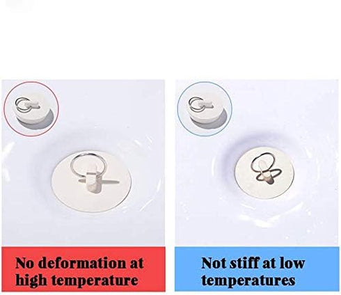 Bath Tub Drain Stoppers, 4 Pieces Rubber Sink Bathtub Plug Seal with Hanging Ring for Kitchen Bathroom Laundry