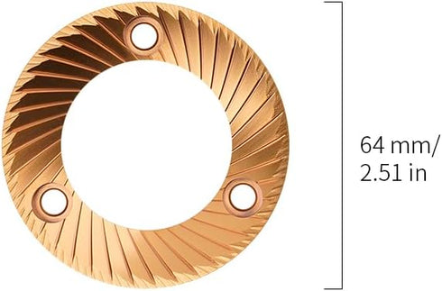 watchget 64mm Flat Burr with Titanium Plating - Multi-Purpose Coffee Grinder Burr, Fits ECM, DF64, P64, ODE, MAZZER