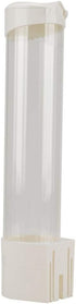 Paper Plastic Cup Dispenser for 60-80 Cups - One Touch Button Holder (White)