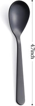 Matte Black Demitasse Espresso Coffee Spoons, Stainless Steel Mini Teaspoons, Set of 6