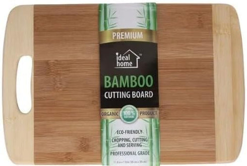 12x8 Bamboo Cutting Board Eco-Friendly Wooden Cutting Board for Kitchen, Durable Knife-Friendly Chopping Board