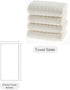 Set Set 4) BAGNO MILANO Turkish Cotton Bath Towels, Hand Towels - Soft Plush Jacquard Collection Luxury Towels (Cream