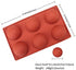 Semi Sphere Silicone Molds Set of 2 Packs, 6 Cavity for Hot Chocolate Bombs, Food Grade Non-stick Bakeware