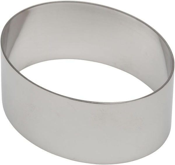 Ateco Oval Stainless Steel Form, 4 by 1.38-Inches High
