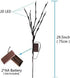2 Pack Decorative LED Lighted Branch Lights, Battery Operated, 29.5 Inches, Warm White, 20 LEDs for Home Decor
