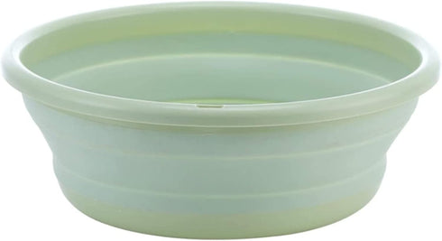 10" Multi-Purpose Collapsible Dish Tub Bowl, BPA-Free Round Lightweight Wash Basin (Green)