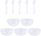 10 Sets Slime Bowl Mixing Tool Makeup Bowls, Plastic Glue Mixer for Makeup Crafts (Transparent)