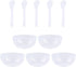 10 Sets Slime Bowl Mixing Tool Makeup Bowls, Plastic Glue Mixer for Makeup Crafts (Transparent)