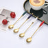 Iced Tea Spoons Set, Ice Cream Spoon with Creative Ceramic Handles, Premium Food Grade Stainless Steel (Pack of 4)