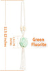 Natural Green Fluorite Meditation Healing Crystals, Feng Shui Hanging Ornament for Car, Home Decor