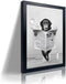 Funny Monkey Framed Wall Art in Bathtub - Black and White Canvas Prints for Farmhouse Bathroom Decor (12"x16", Framed)
